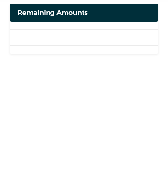 The receptionist's menu: Remaining Amounts