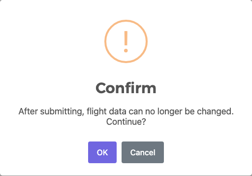 Confirmation before submitting stage 3